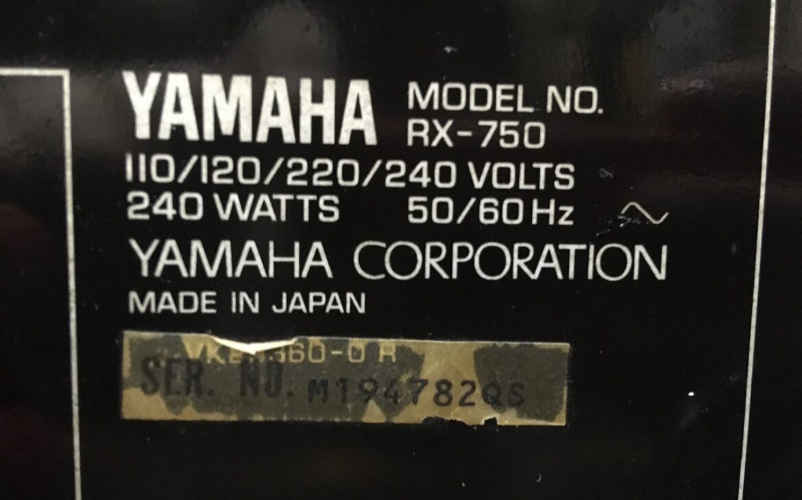 Receiver Yamaha RX-750 – Old Sound
